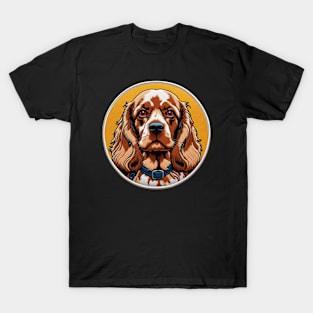 Cocker Spaniel Embroidered Patch T-Shirt